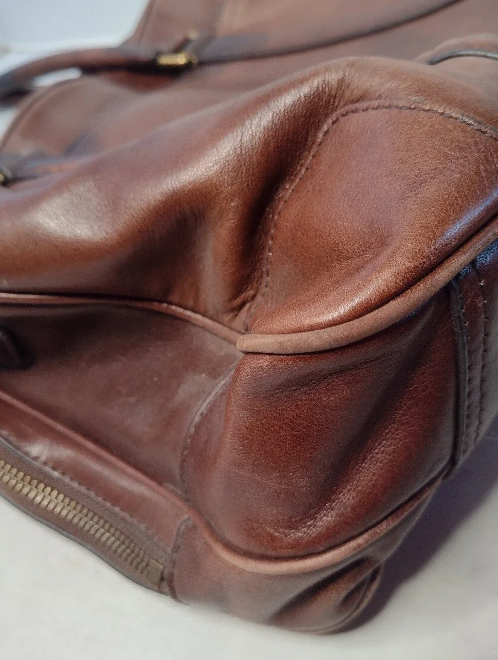 Coach 70777 Bleecker Brown Leather Commuter Briefcase Messenger Laptop Bag